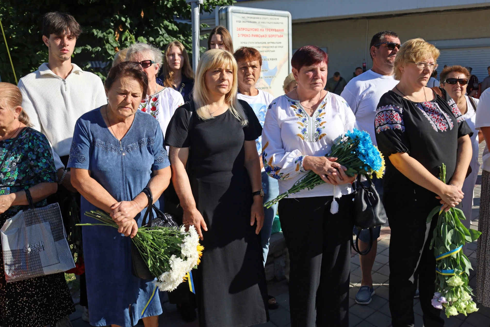 50-метровий синьо-жовтий прапор розгорнули у Жмеринці на День Незалежності України