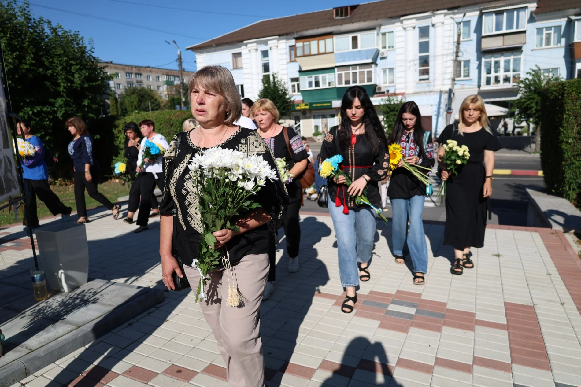 50-метровий синьо-жовтий прапор розгорнули у Жмеринці на День Незалежності України