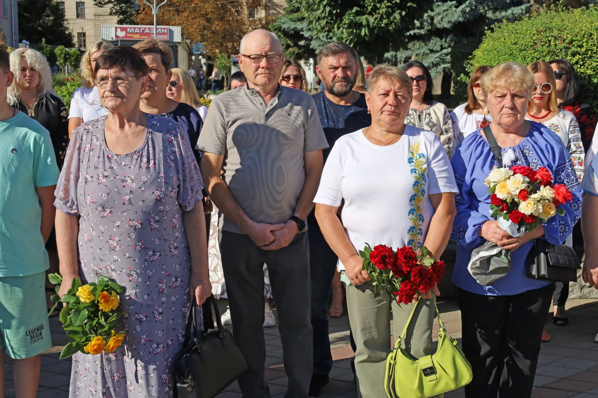 50-метровий синьо-жовтий прапор розгорнули у Жмеринці на День Незалежності України