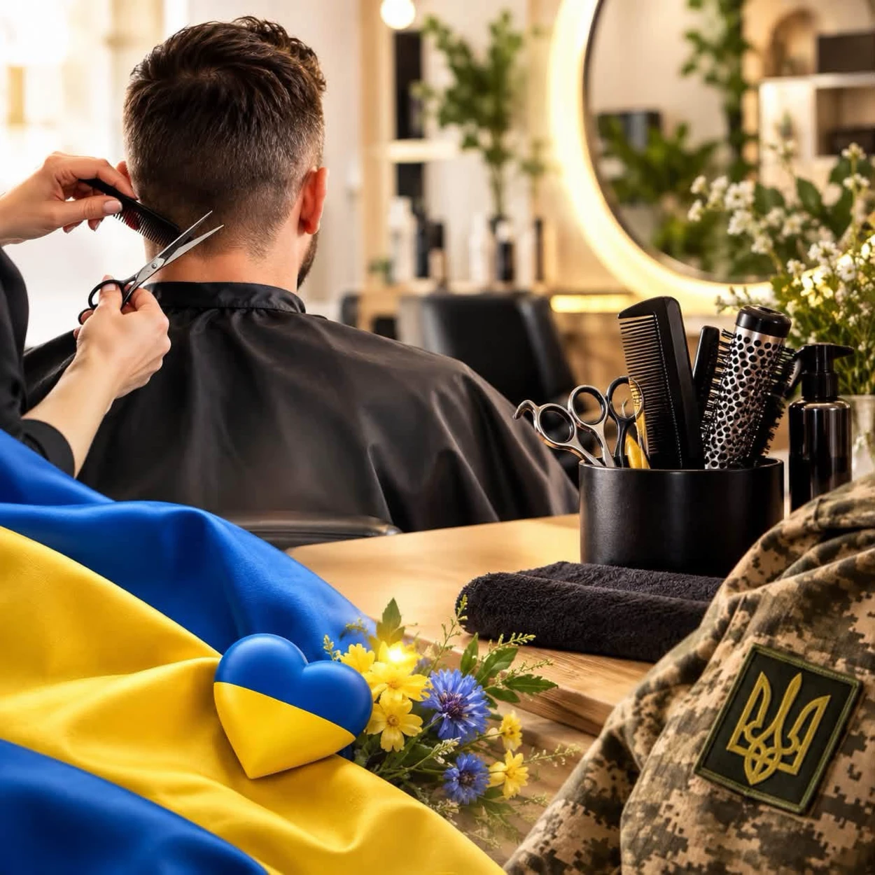У Жмеринці безкоштовно стригтимуть Захисників: меморандум Тетяни Горбачук і ветеранського простору
