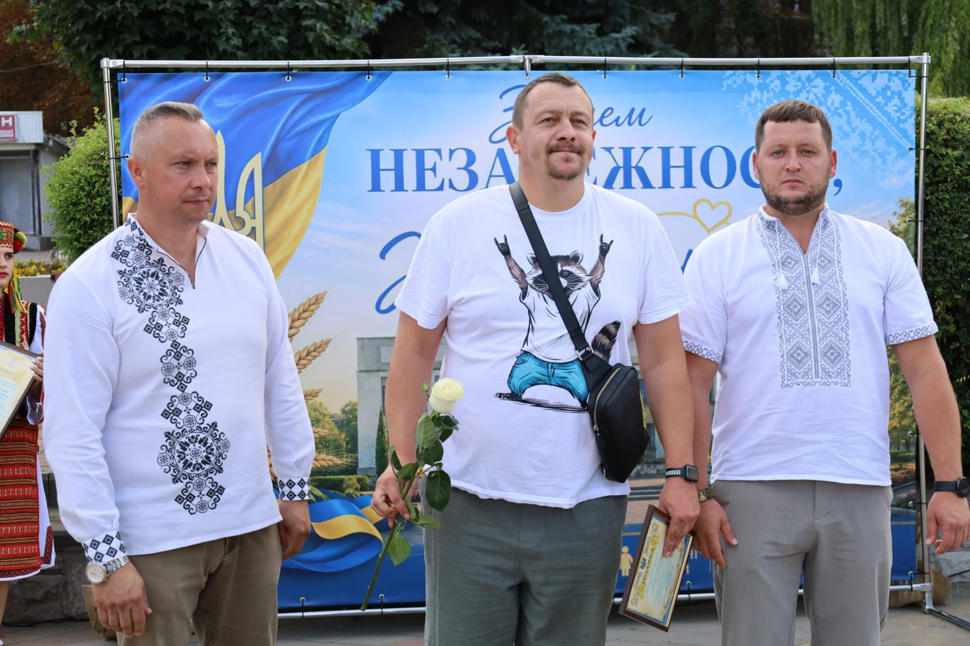 50-метровий синьо-жовтий прапор розгорнули у Жмеринці на День Незалежності України