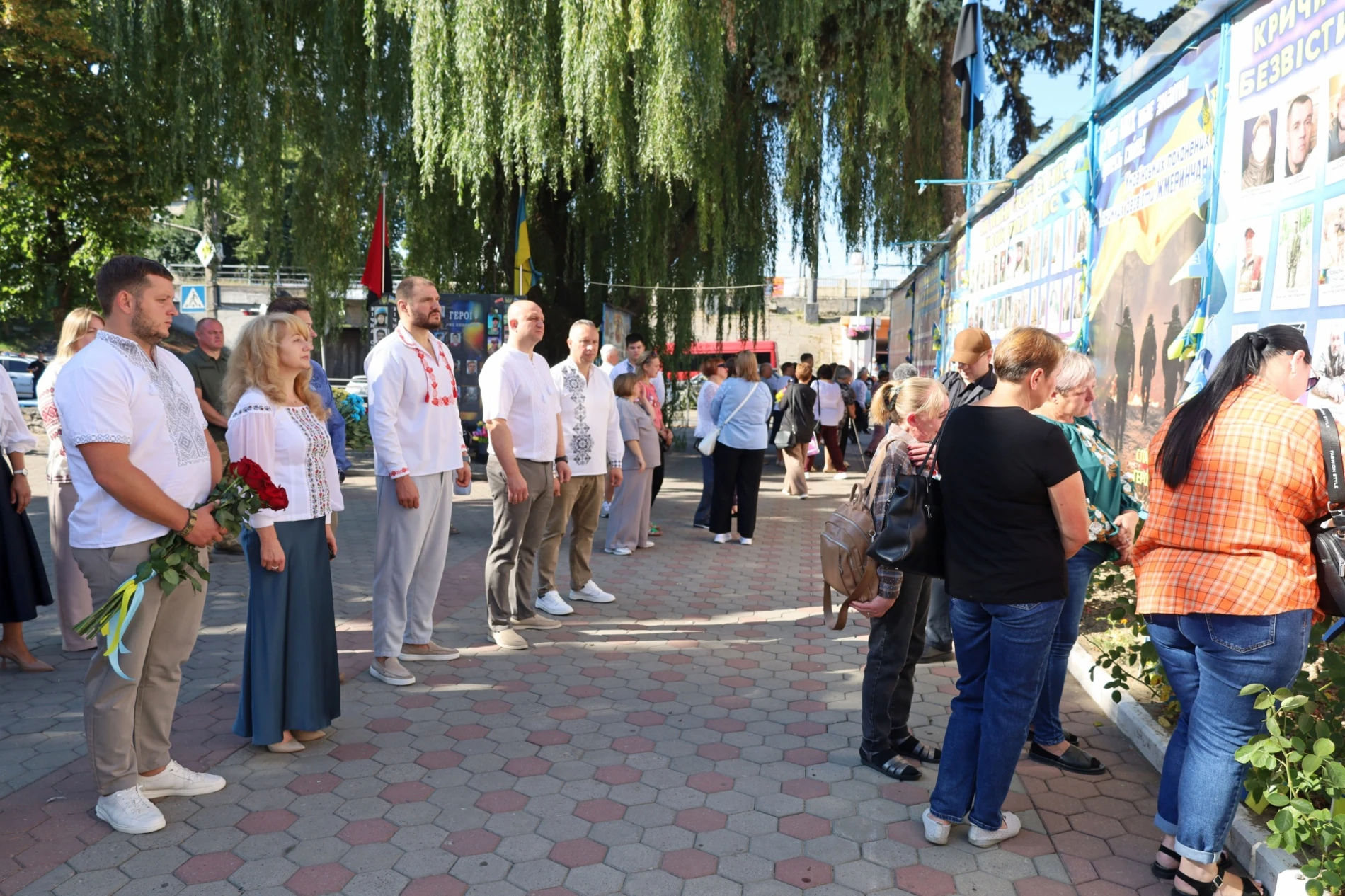 50-метровий синьо-жовтий прапор розгорнули у Жмеринці на День Незалежності України