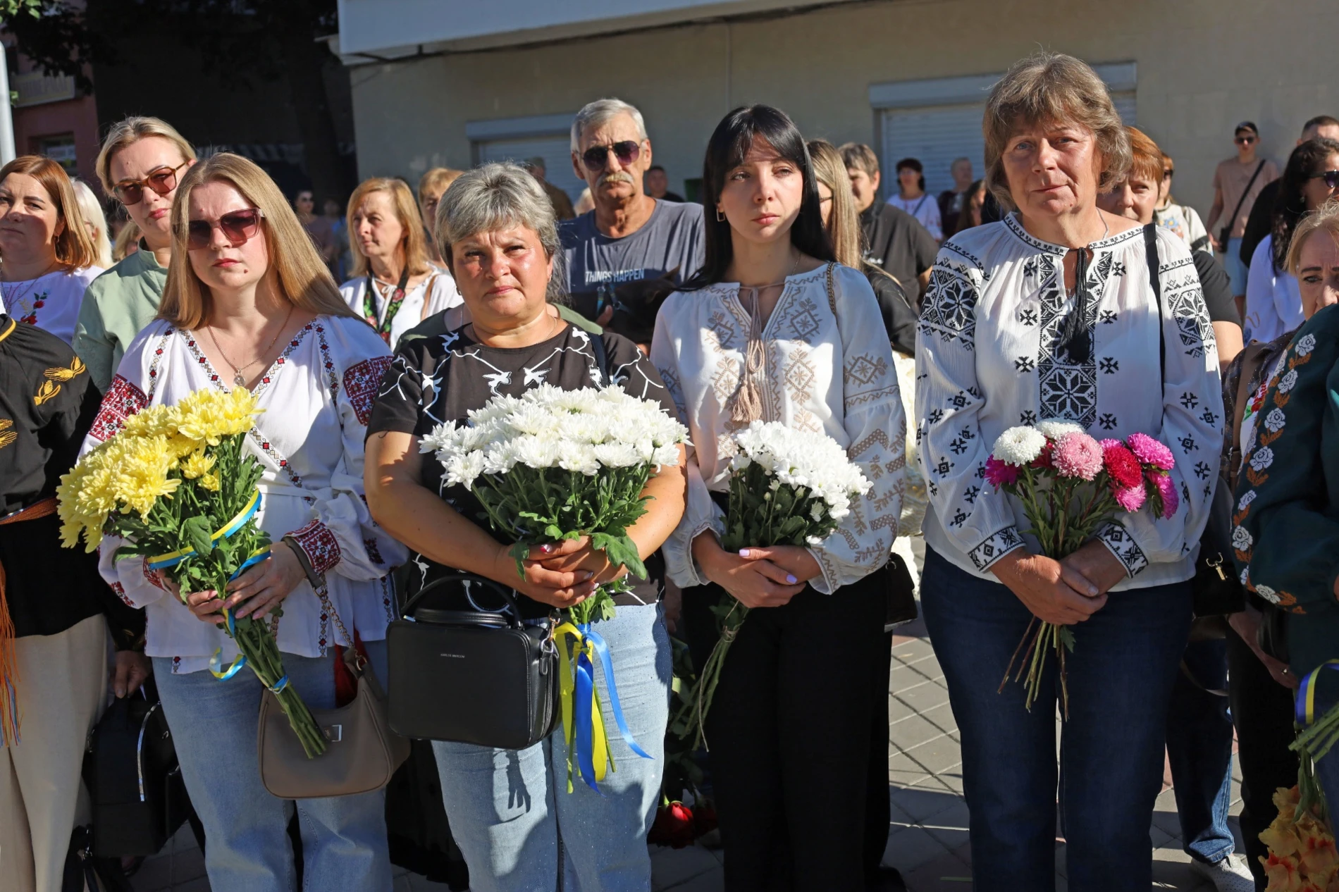 50-метровий синьо-жовтий прапор розгорнули у Жмеринці на День Незалежності України