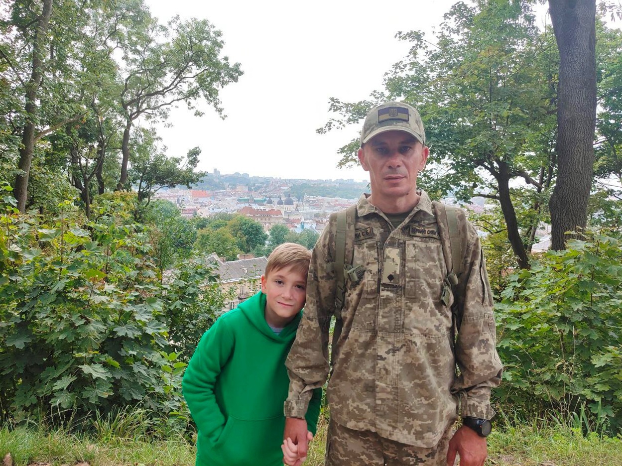 Євген Хачатурян із 10-річним сином Матвієм