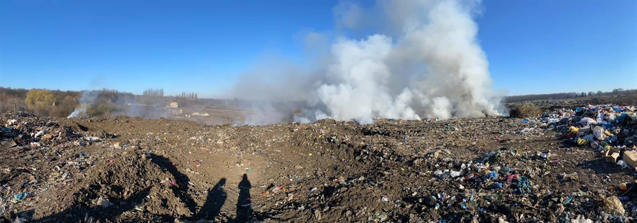 Загорання на сміттєзвалищі