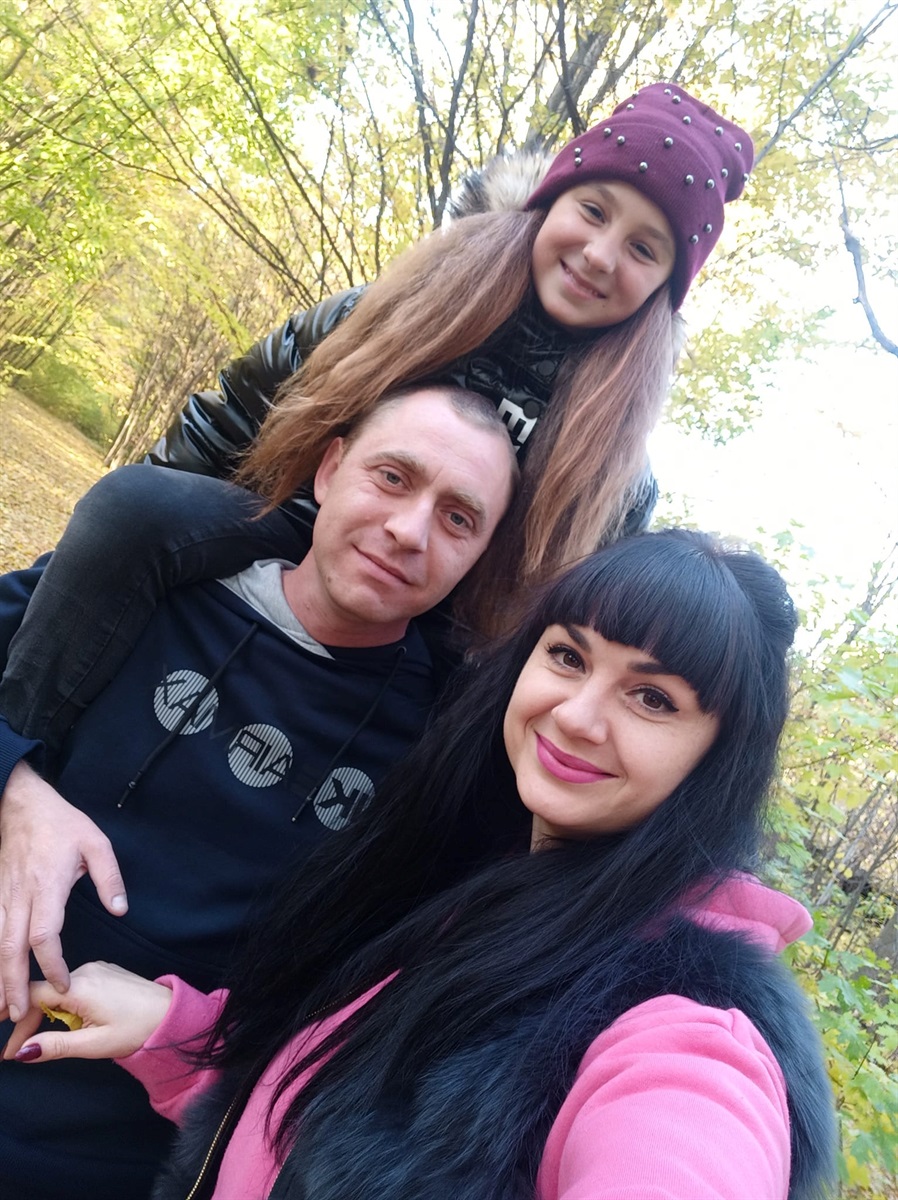 Сергій Кришталь з дружиною Світланою і донечкою Антоніною
