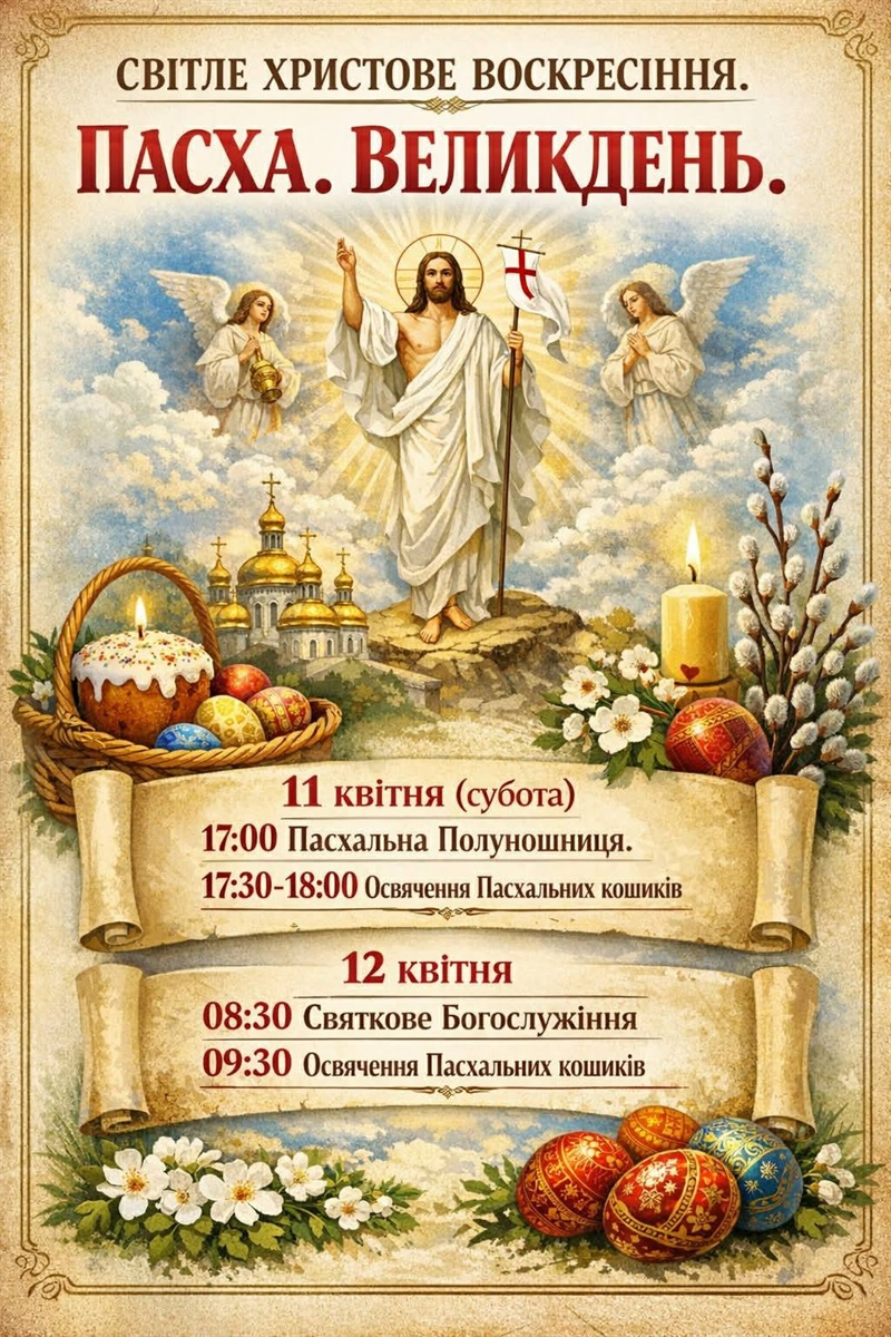 Коли і де у Жмеринці освячуватимуть великодні кошики 11 і 12 квітня: години